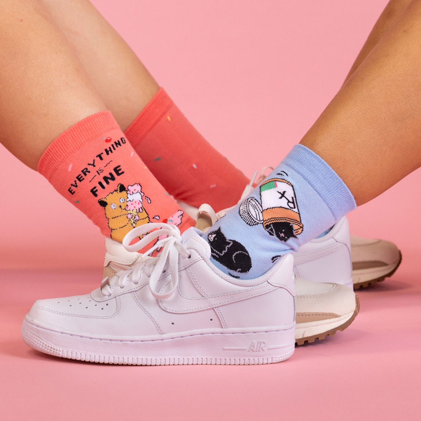Purr-scription For Happiness Crew Socks