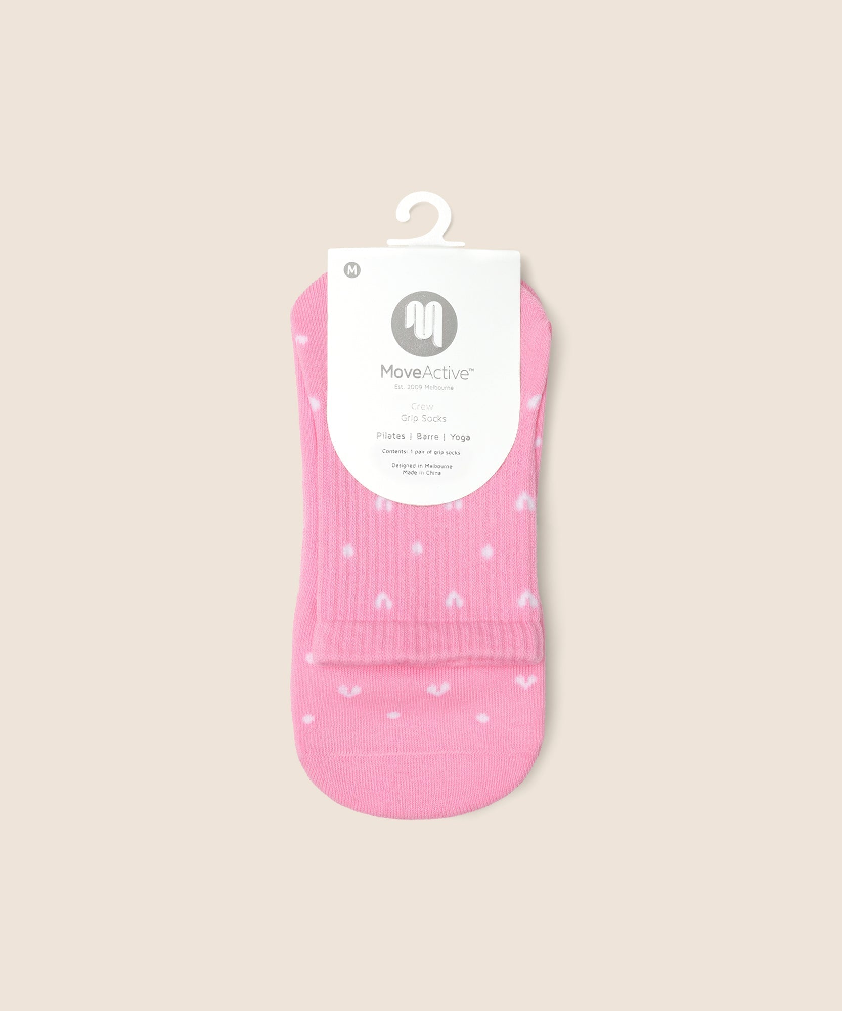 Crew Non Slip Grip Socks - Speckled Candy