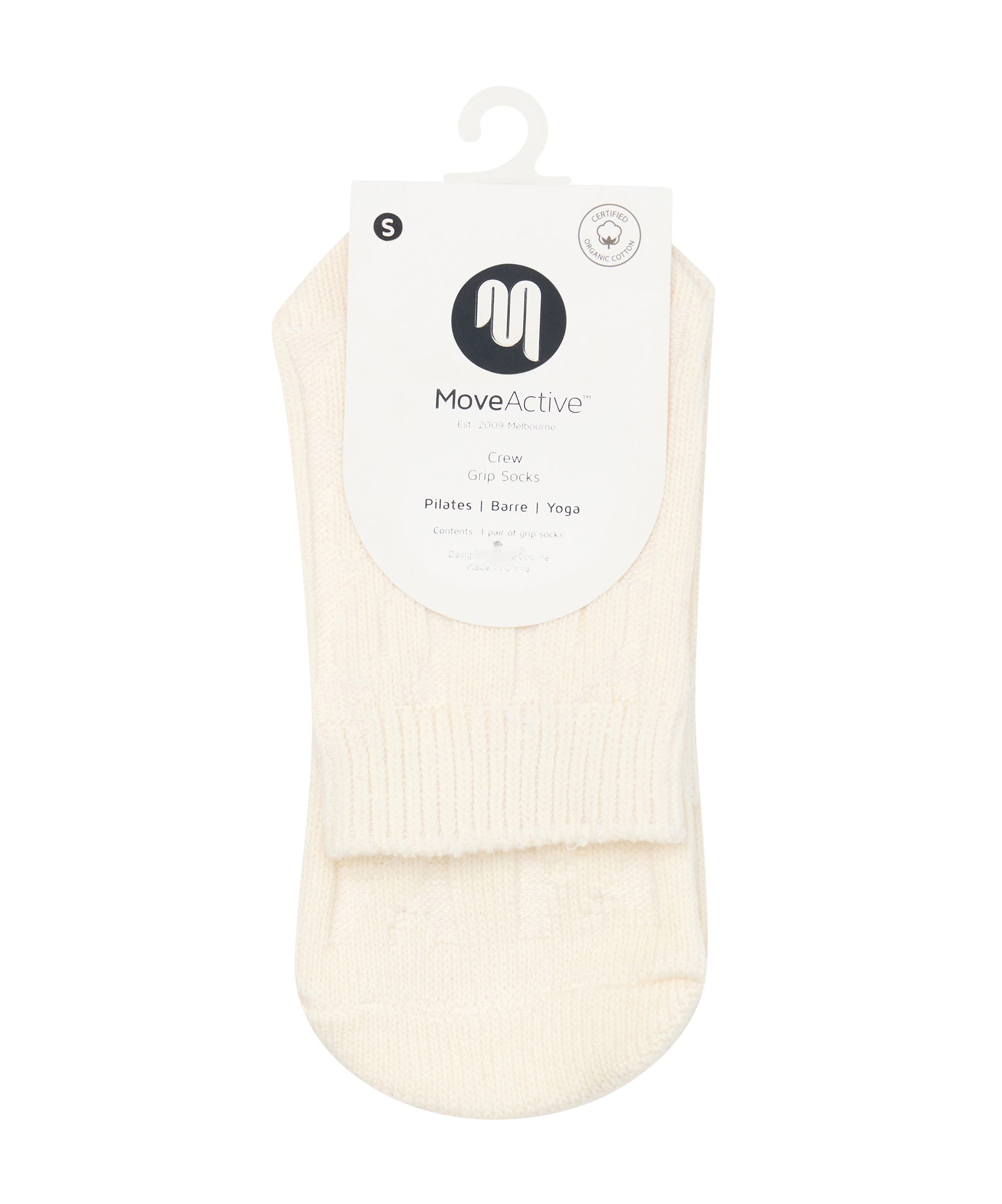 Crew Non Slip Grip Socks - Cable-Knit Oat