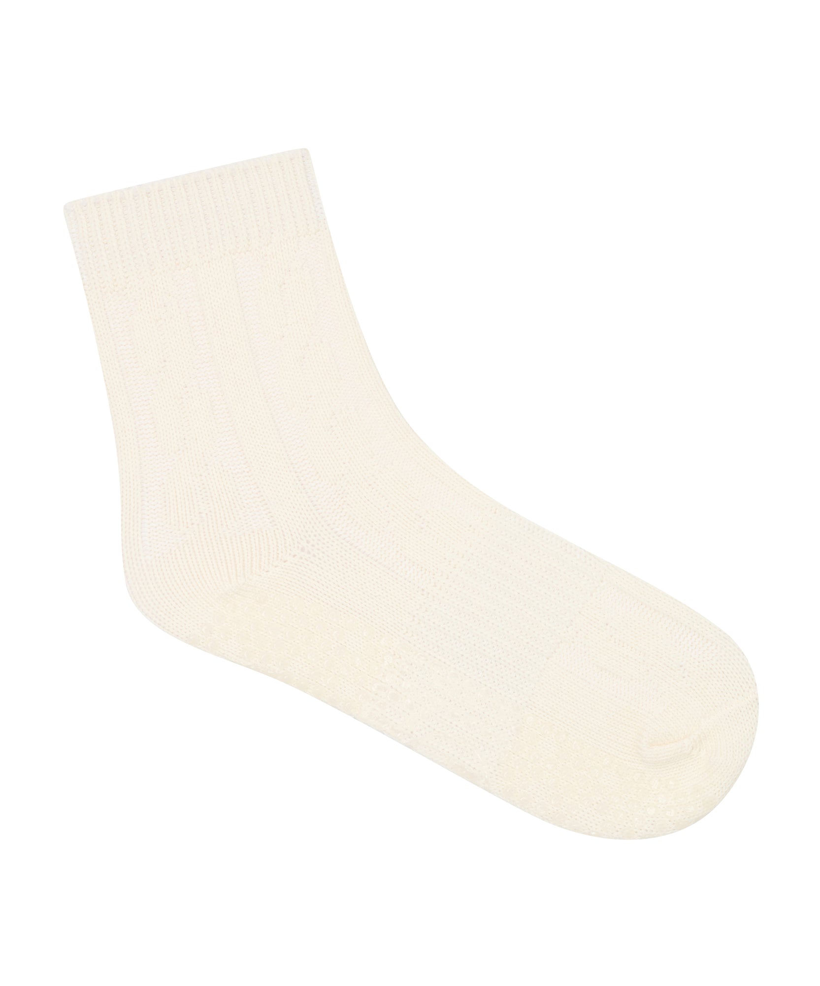Crew Non Slip Grip Socks - Cable-Knit Oat