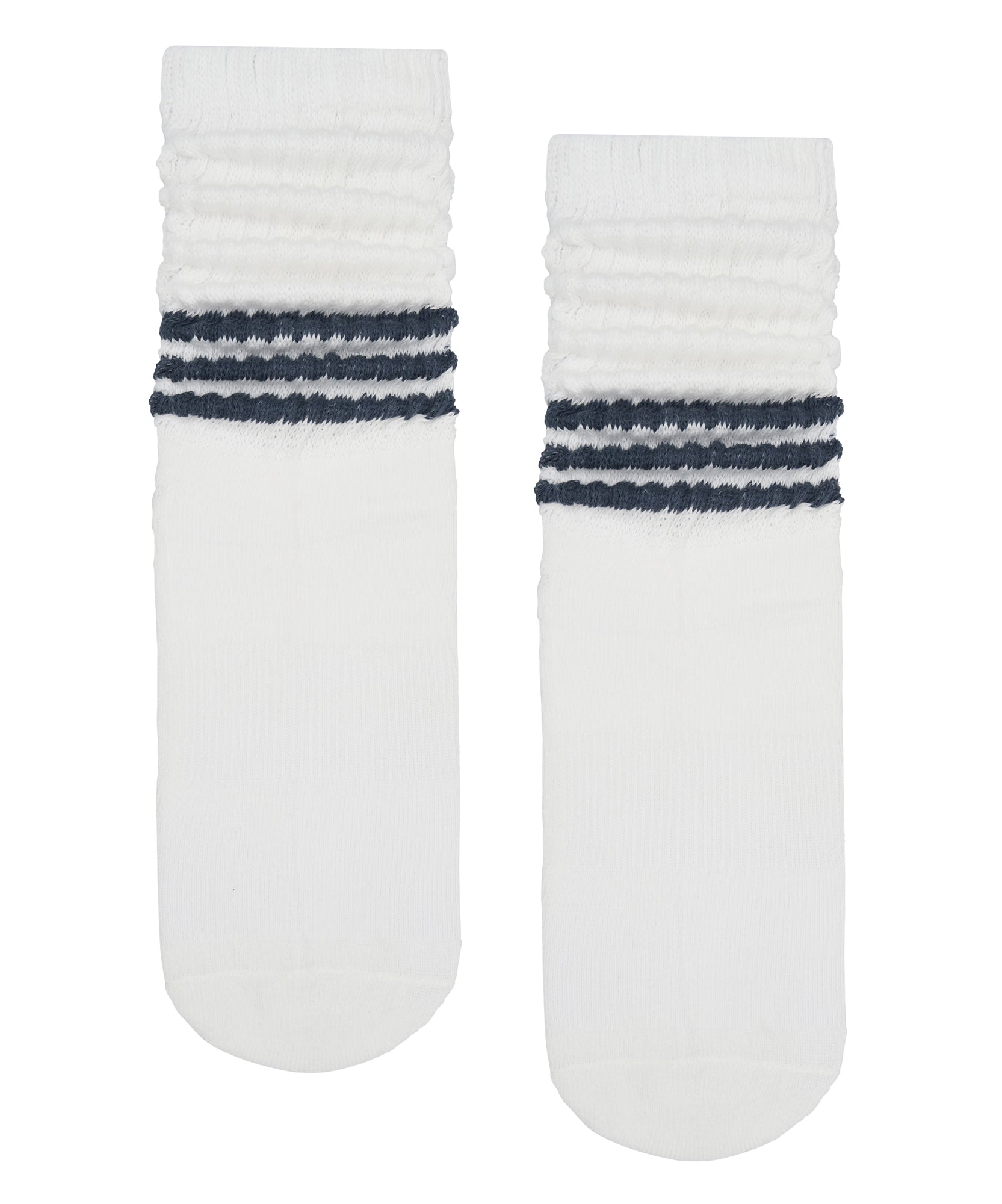 Scrunch Non Slip Grip Socks - French Navy Stripe High