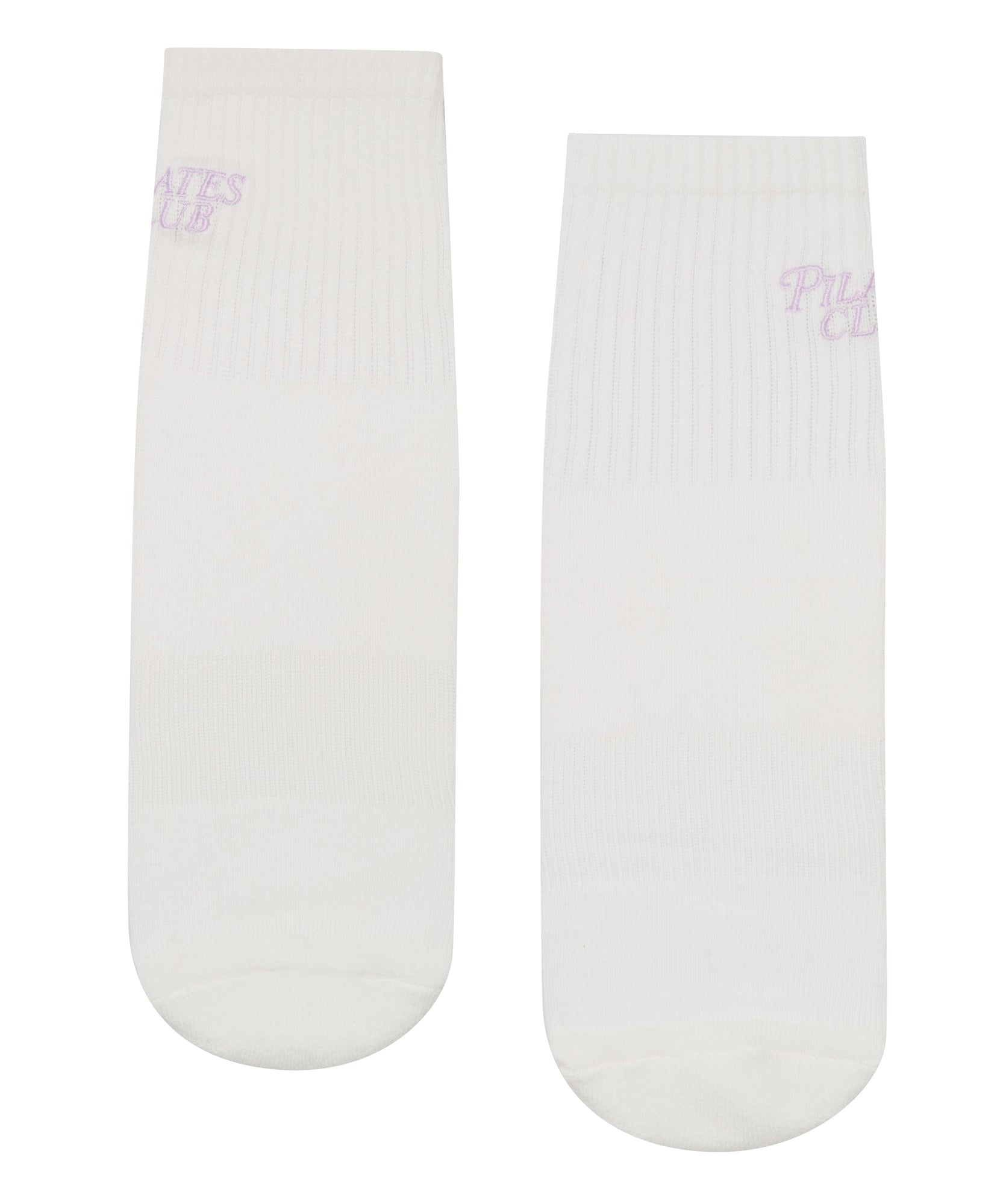 Crew Non Slip Grip Socks - Pilates Club Ivory