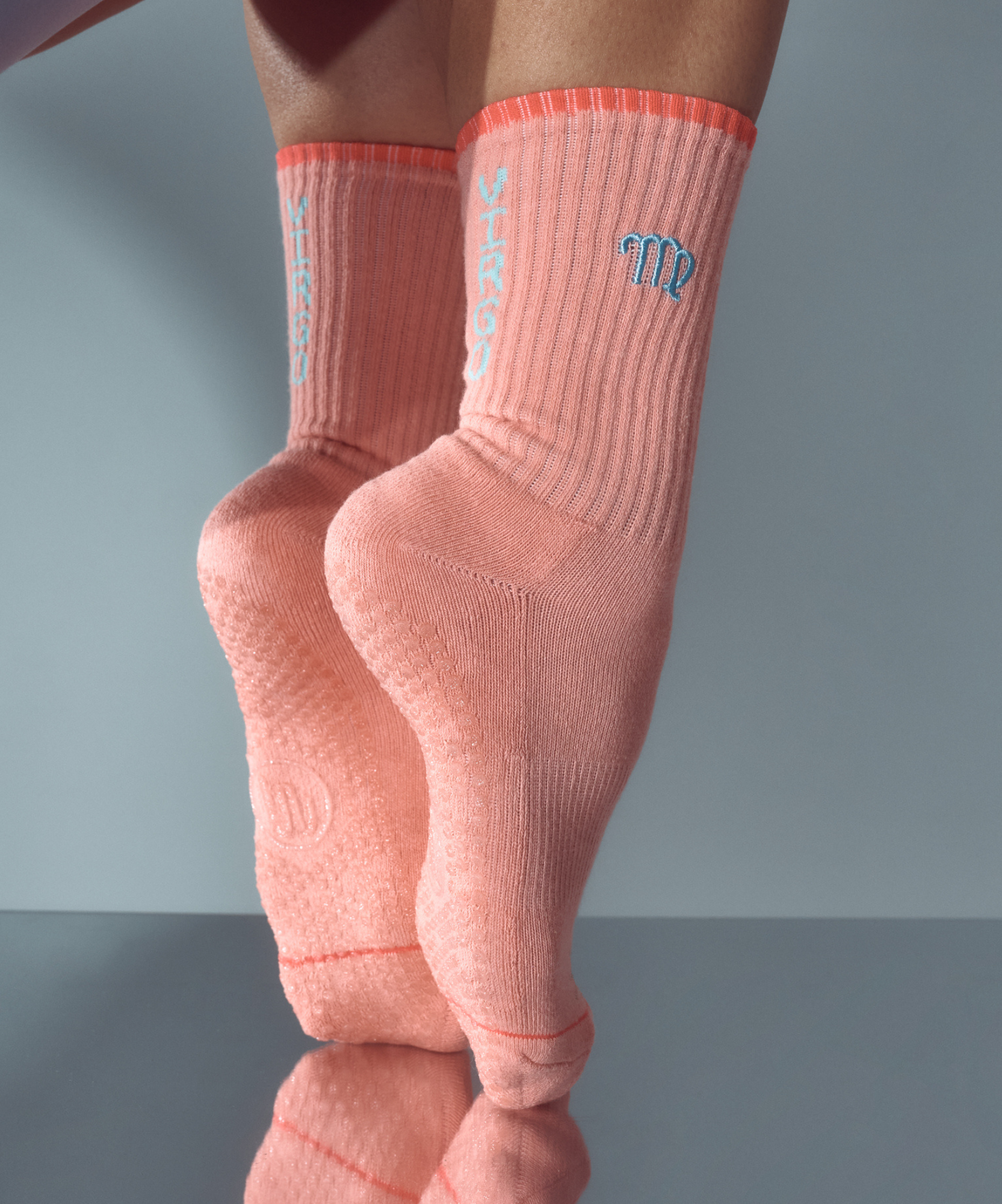 Crew Non Slip Grip Socks - Virgo